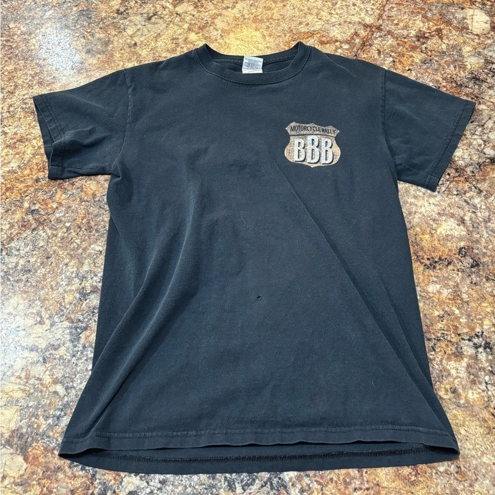 Vintage Bikes, Blues & BBQ Motorcycle Rally T-Shirt - Picture 3 of 3
